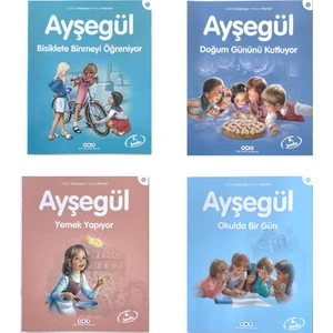 Ayşegül Doğum Gününü Kutluyor - Okulda Bir Gün - Yemek Yapıyor - Bisiklete Binmeyi Öğreniyor - 4 Kitap Set