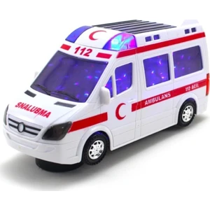 Oyuncak Ambulans Araba Sesli Işıklı Çarp Dön