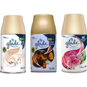 Otomatik Sprey Oda Kokusu Yedek Ipeksi Vanilya + Oryantal Oud + Meyve & Çiçek Buketi  269 ml x 3