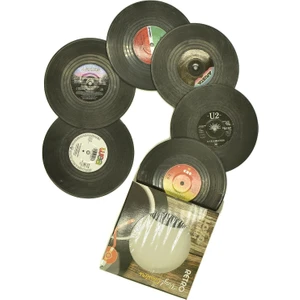 Retro Plak Tasarım Bardak Altlıkları Yabancı Klasik