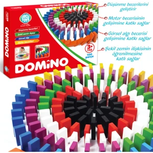 Circle Toys Domino Oyunu Renkli Ahşap 100 Parça