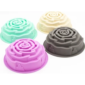 Sembol 24 cm Gül Model Silikon Kek/pasta Kalıbı Pembe Cook-5