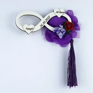 Nikah Şekeri Ahşap Lazer Magnet 50 Adet SLK-146