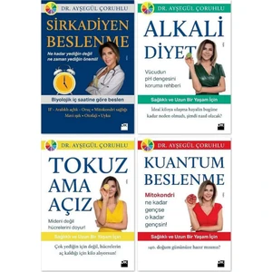 Ayşegül Çoruhlu 4  Set Sirkadiyen Beslenme, Tokuz Ama Açız, Kuantum Beslenme, Alkali Diyet