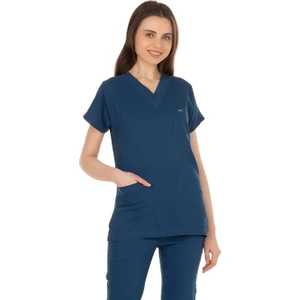 Yarasa Kol Likralı Indigo Doktor / Hemşire Forması