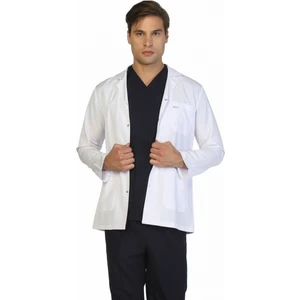 Bay Kısa Boy Ceket Yaka Doktor Önlüğü