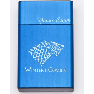 Ada Lazer Kişiye Özel Winter Is Coming Logolu Metal Sigara Kutusu