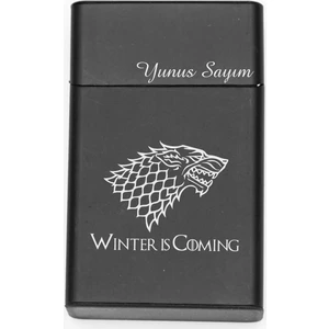 Ada Lazer Kişiye Özel Winter Is Coming Logolu Metal Sigara Kutusu