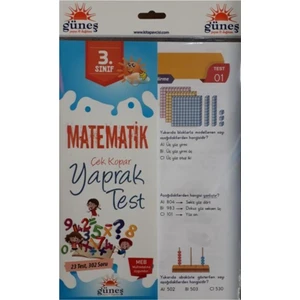 Güneşyolu Yapım Yayın 3. Sınıf Matematik Çek Kopar Yaprak Test Yeni