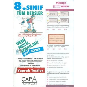 Çapa Yayınları Yaprak Test 8. Sınıf Tüm Dersler