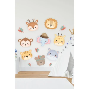 Sevimli Hayvanlar Geyik,fil,aslan Çocuk Bebek Odası Duvar Sticker