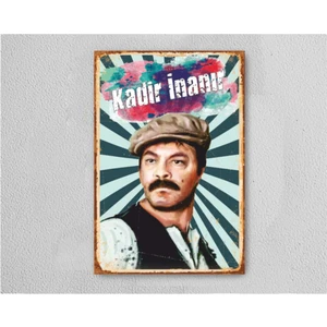 Kadir Inanır Yeşilçam Retro Vintage Ahşap Poster Tablo