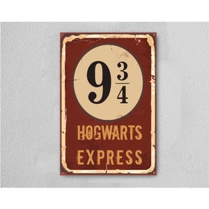 Harry Potter Hogwarts Retro Vintage Ahşap Poster Tablo
