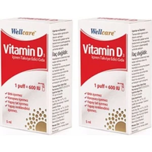 Vitamin D3 600'LÜ 5 ml - 2 Adet