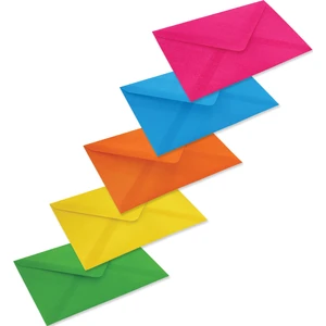 Davetiye Zarfı Karışık Renkli 7,5 x 11,5 cm 1.hamur 500'lü