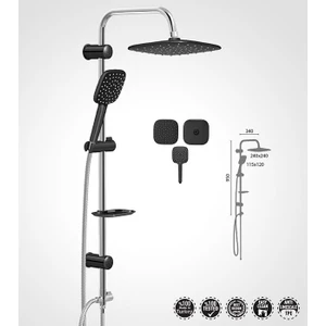 Aqua Black Duş Takımı