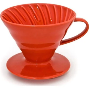 Epinox V60 02 Seramik Kahve Demleme Ekipmanı (Kırmızı) Ceramic Coffee Dripper V60 02 (Red)