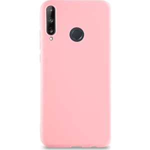 Huawei P40 Lite E Kılıf Kamera Korumalı Premier Silikon Kapak - Pembe