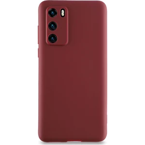 Huawei P40 Kılıf Kamera Korumalı Premier Silikon Kapak - Mürdüm