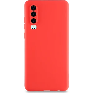 Huawei P30 Kılıf Kamera Korumalı Premier Silikon Kapak - Kırmızı