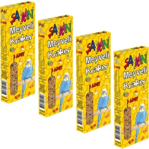 Şaşkın Meyveli Muhabbet Kuşu KRAKERI-100 Gram-4 Adet