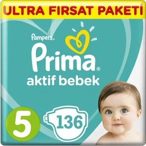 Bebek Bezi Aktif Bebek 5 Beden Junior 136'LI