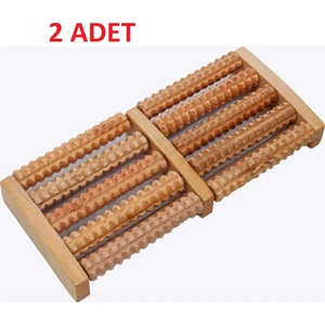 Ahşap 10 Döner Tekerleklı Ayak Topuk Refleksilojik Masaj Aleti(2 Adet)