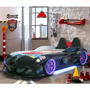 Jaguar Full Ledli Koltuklu Arabalı Yatak, Siyah