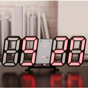 3D LED Dijital Alarm ve Termometre Takvim Masa Duvar Saati