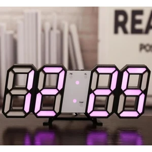 3D LED Dijital Alarm ve Termometre Takvim Masa Duvar Saati