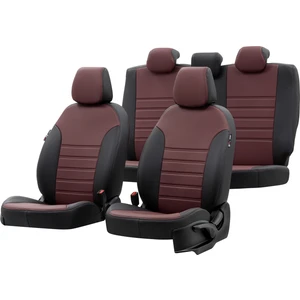 Chery Tiggo 2008-2011 Özel Üretim Koltuk Kılıfı Istanbul Design Bordo - Siyah