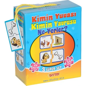 DIYTOY Kimin Yuvası Kutulu 2li Puzzle