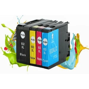 Photo Print HP 932XL Officejej 7510 Uyumlu Yüksek Kapasite 4 Renk Muadil Kartuş Seti