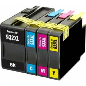 Photo Print HP 932XL Officejej 7612 Uyumlu Yüksek Kapasite 4 Renk Muadil Kartuş Seti