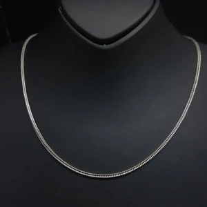 Bir Gümüş Aşkı Gümüş Erkek Zincir Kolye Tilki Kuyruğu Model 1.5 mm 60 cm