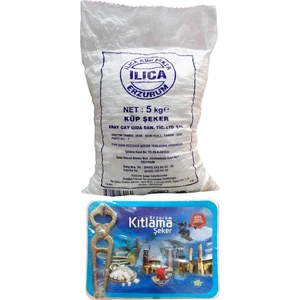 ILICA KÜP ŞEKER Erzurum Kıtlama Şeker, Erzurum Kesme Şeker 5 kg  + 750 gr Makas  Kıtlama Şeker