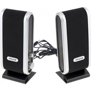 HY-218 Ince Tasarım 2.0 Siyah 1+1 USB Speaker 9533