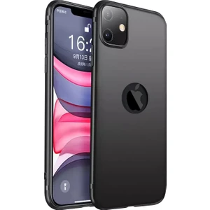 Apple iPhone 11 Kılıf Ultra Ince Tıpalı Siyah Silikon