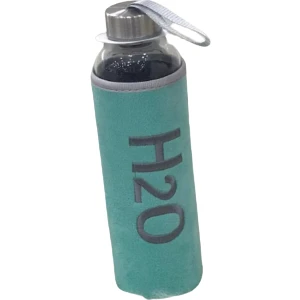 600 ml Peluş Kılıklı H2O Cam Matara Mint Yeşili Burdaneve