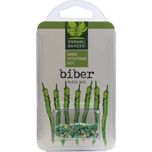 Tatlı Kıl Biber Tohumu + Organik Solucan Gübresi Paketi