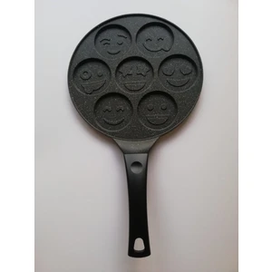 Granit Yüz Emojili Pankek Tava 28 cm Döküm Granit