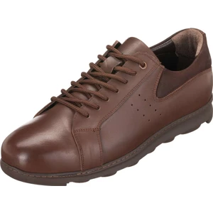 Costo Shoes GG8013 Kahve  Dana Derisi Kauçuk Taban Rahat Geniş Kalıp Büyük Numara 4 Mevsim Erkek Ayakkabısı