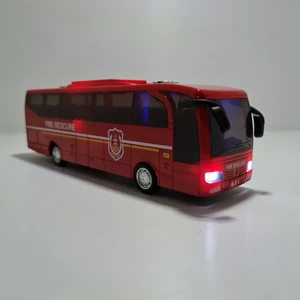 Can Oyuncak Yangın Kurtarma Otobüsü Kırmızı Çek Bırak 23 cm