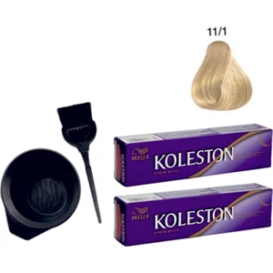 Koleston Tüp Saç Boyası 11/1 Açık Küllü Sarı 2'li + Boyama Seti