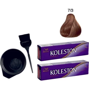 Koleston Tüp Saç Boyası 7/1 Küllü Kumral  2'li + Boyama Seti