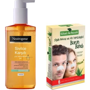 Yüz Temizleme Jeli 200 ml + Rıtuel De Beaute Siyah Nokta ve Kir Temizleyici Burun Bandı