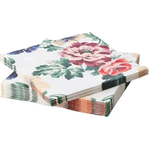 IKEA Smaksınne Çiçek Desenli Peçete 33X33 Cm 30 Adet