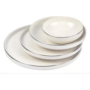 898948 Silver Modern 24 Parça Yemek Takımı