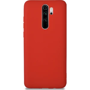 Xiaomi Redmi Note 8 Pro Kılıf Kamera Korumalı Premier Silikon Kapak Kırmızı