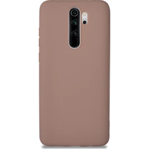 Xiaomi Redmi Note 8 Pro Kılıf Kamera Korumalı Premier Silikon Kapak Kahverengi